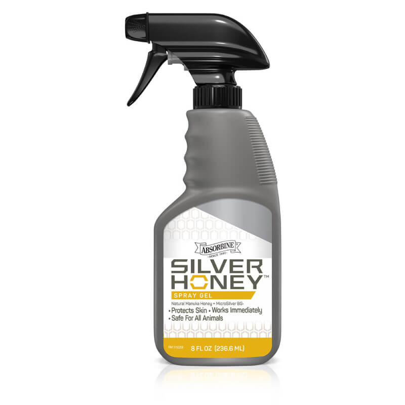 Absorbine Silver Honey Rapid Wound Repair Spray Gel 236ml with Manuka Honey for animals.