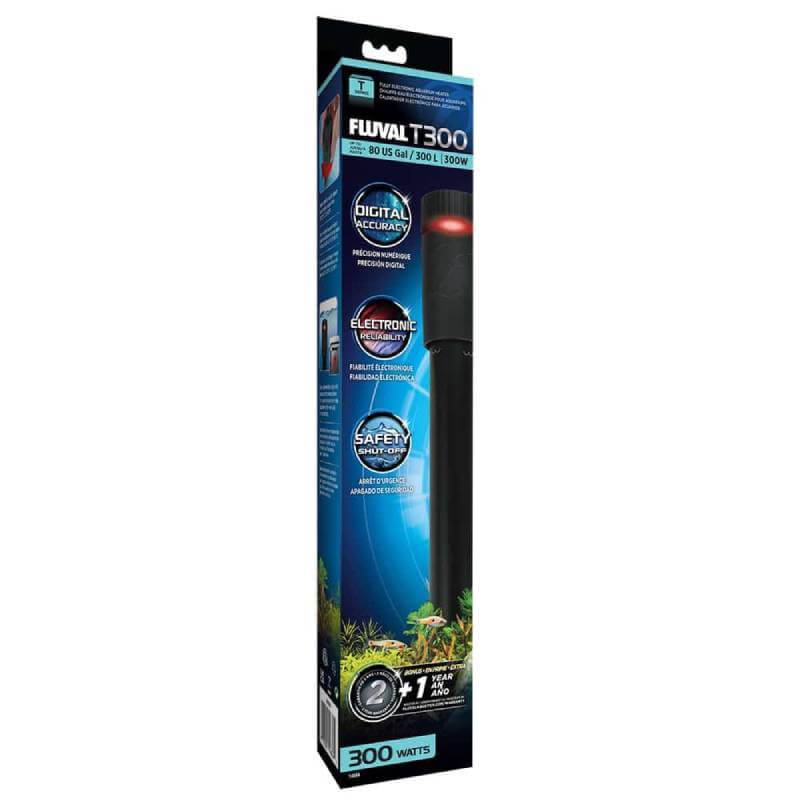 Fluval T300 Heater by Fluval, 300W for up to 80 US Gal aquariums.