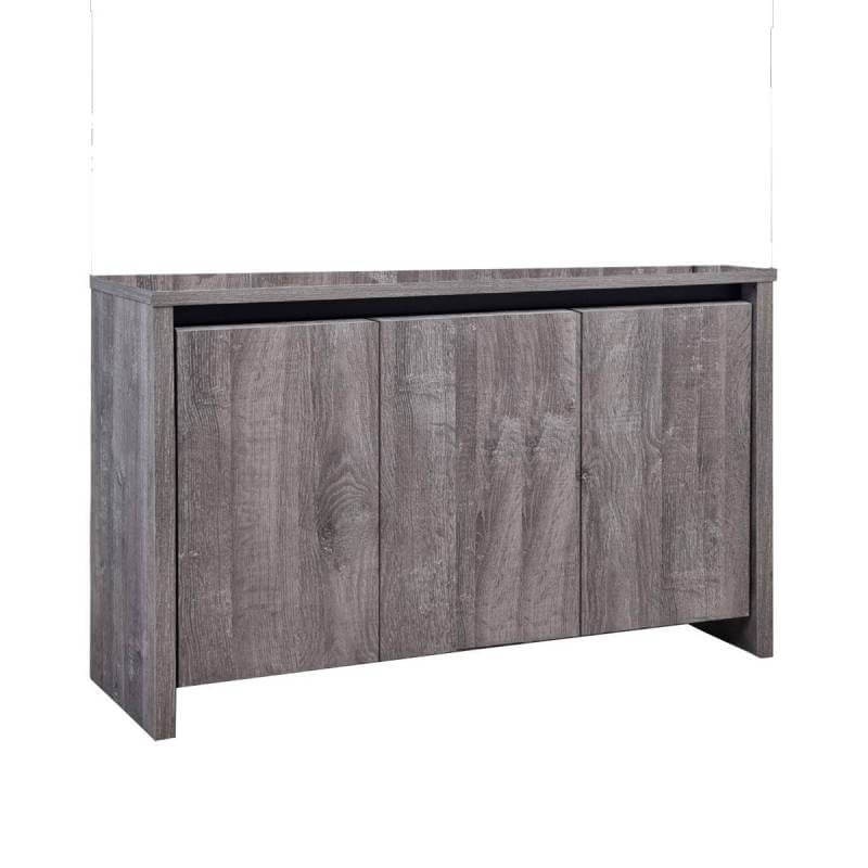 Fluval Roma Cabinet by Fluval: gray wood, 3 doors, perfect for canister filter storage.