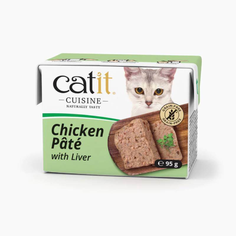 Catit Cuisine Chicken Pate 95g offers natural, grain-free cat food.