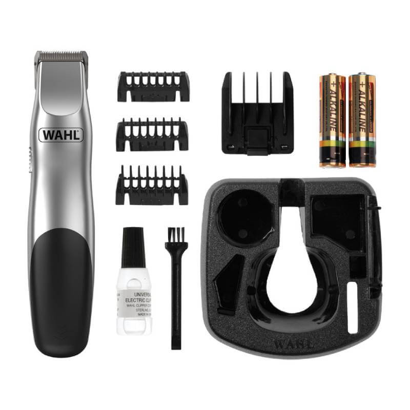 Wahl Battery Pet Trimmer set with clipper, guards, brush, oil, stand & batteries.