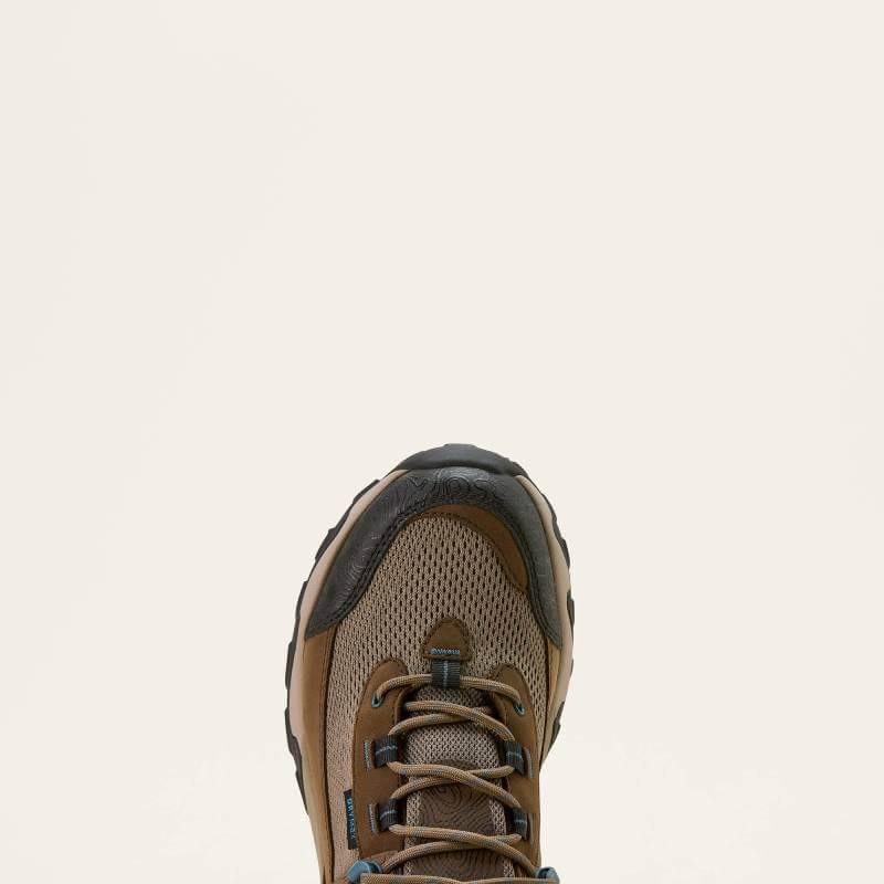 Ariat Womens Traverse Mid H2O Hiking Boot in Brown Bark shown from above on a plain background.