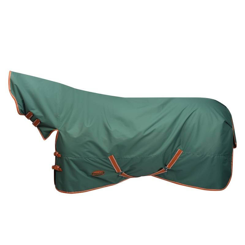 Weatherbeeta ComFiTec Tyro Combo Neck Lite Plus in Green/Burnt Orange/White, waterproof rug.
