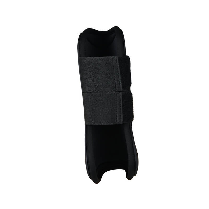 Weatherbeeta Tough-Tec Prime Open Front Boots in black, orthopedic-style adjustable straps.