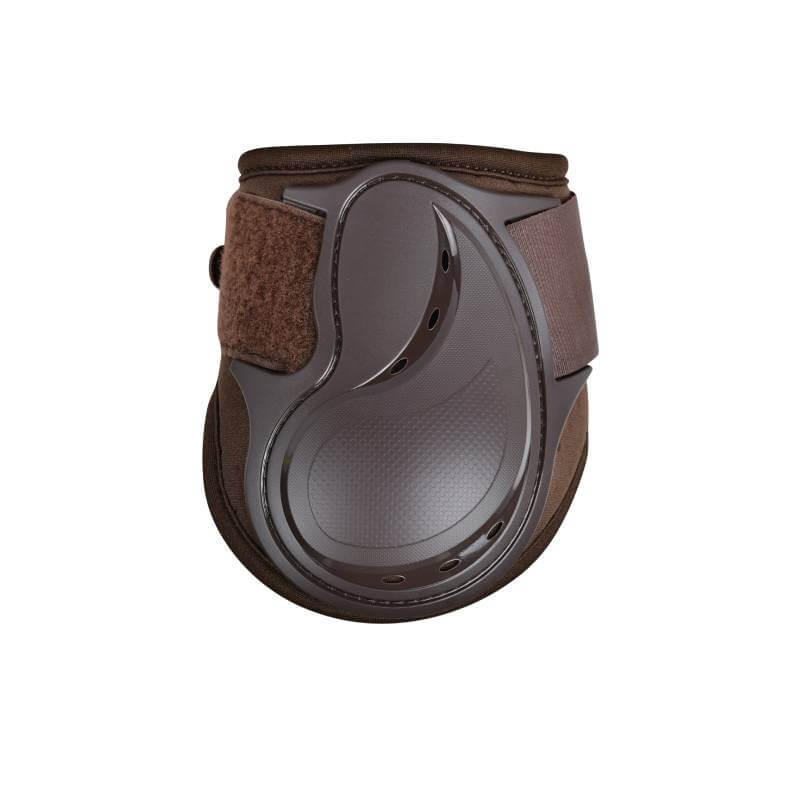 Weatherbeeta Tough-Tec Essential brown fetlock boots for horse leg protection and shock absorption.