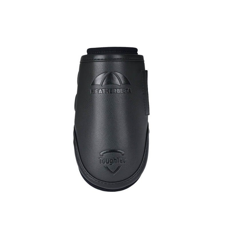 WeatherBeeta Tough-Tec Pro Hind Boots Black offer durable leg protection with front logos.