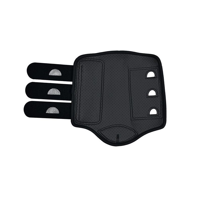 Weatherbeeta Tough-Tec Eventing Hind Boots in black, with three Velcro straps for secure fit.