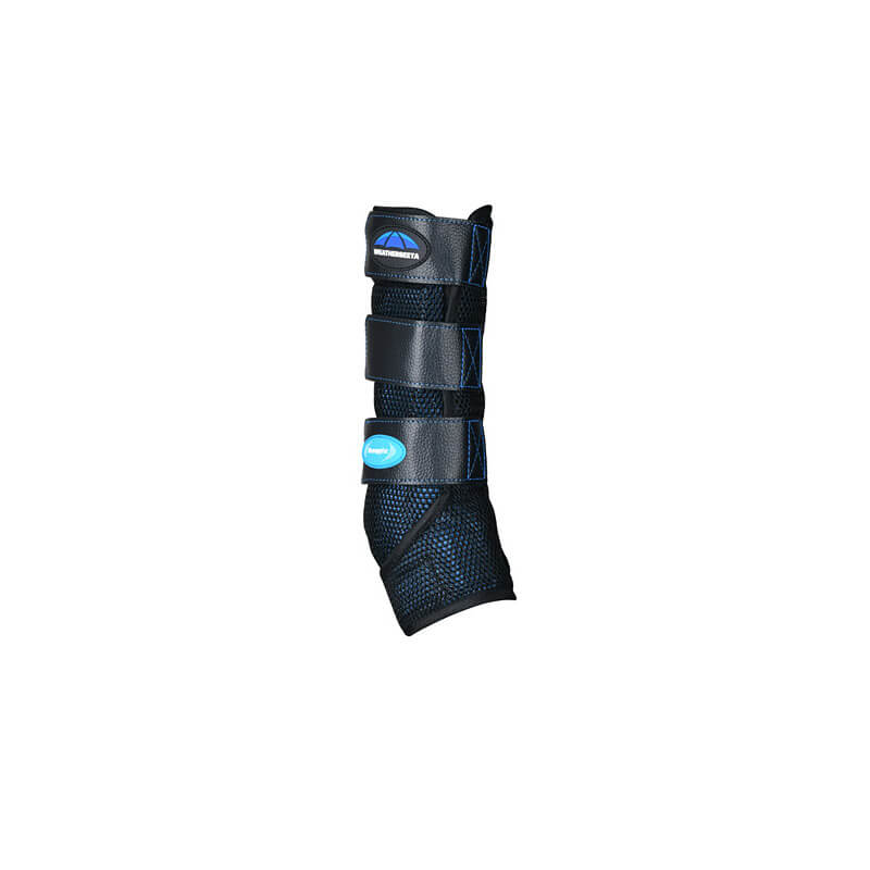 Weatherbeeta Therapy-Tec Cold Water Boots Black/Blue are similar to black orthopedic arm braces.