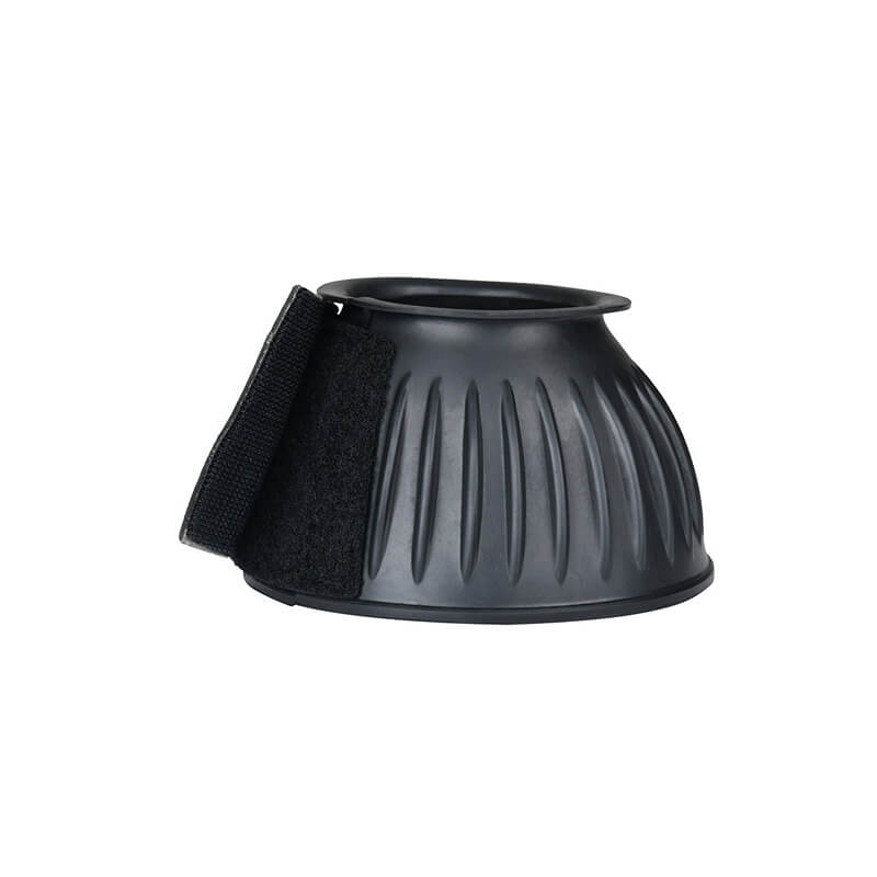 Weatherbeeta Tough-Tec Prime Rubber Bell Boots Black/Black offer turnout overreach protection.