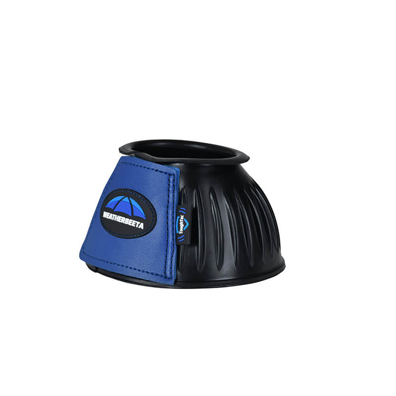 Weatherbeeta Tough-Tec Prime Rubber Bell Boots Black/Cobalt offer durable overreach protection.