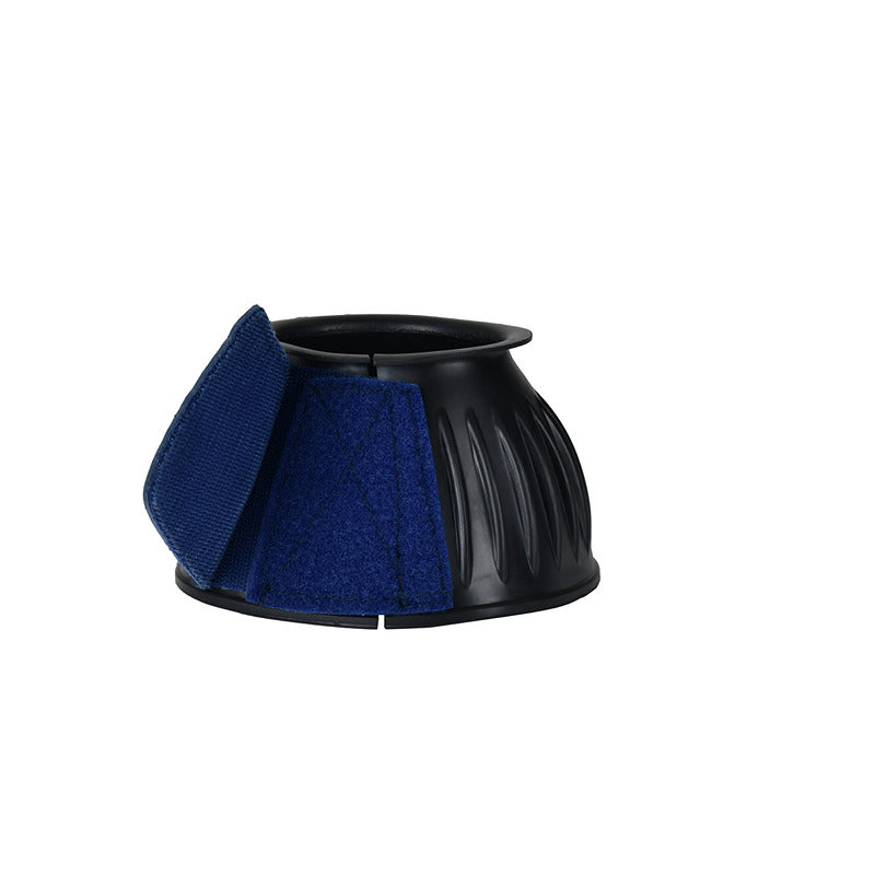 Weatherbeeta Tough-Tec Prime Rubber Bell Boots Black/Navy—essential horse protection.