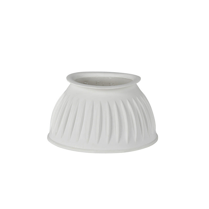 White, ribbed dome shade resembles Weatherbeeta Tough-Tec Prime Rubber Bell Boots.