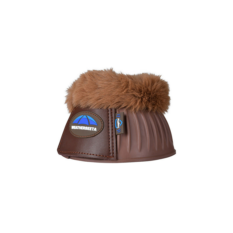 Weatherbeeta Tough-Tec Prime Bell Boots Brown provide protection and feature fleece trim.