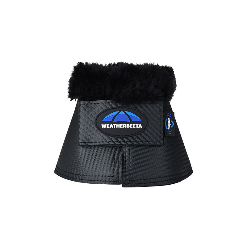 Weatherbeeta Tough-Tec Fleece Trim Bell Boots Black offer fleece trim and overreach protection.