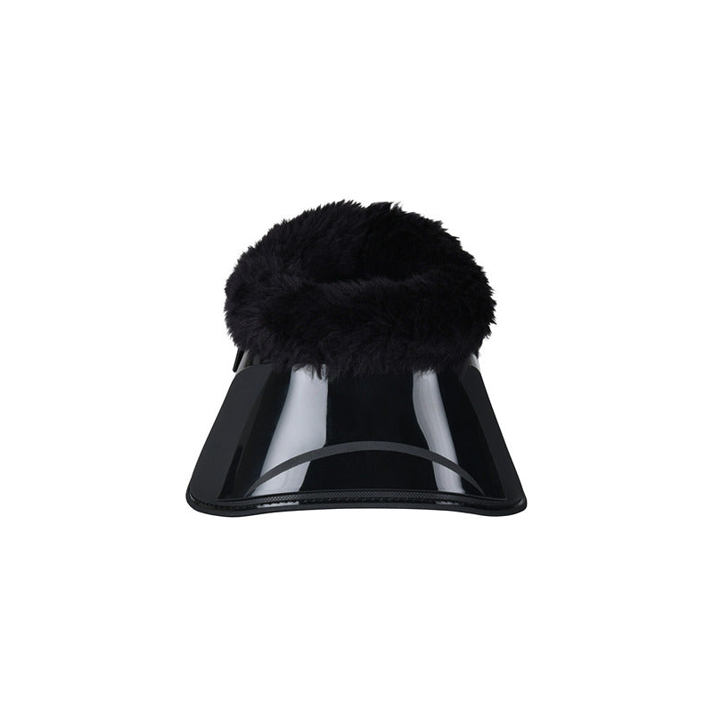 Weatherbeeta Tough-Tec Impact Fleece Trim Bell Boots Black/Black