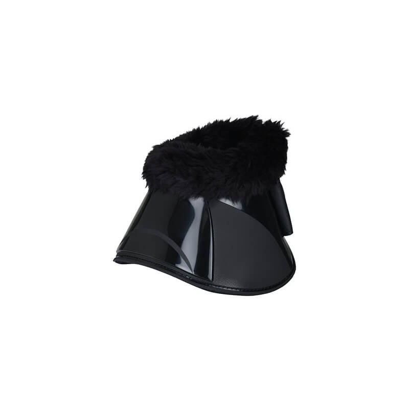 Weatherbeeta Tough-Tec Impact Fleece Trim Bell Boots offer premium hoof protection in black.