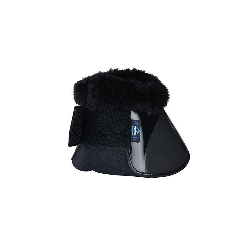 Weatherbeeta Tough-Tec Impact Fleece Trim Bell Boots Black offer top hoof protection.