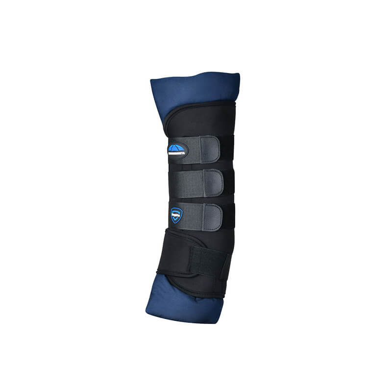 Weatherbeeta Tough-Tec Stable Boot Wraps Black/Navy—adjustable like neoprene horse boots.