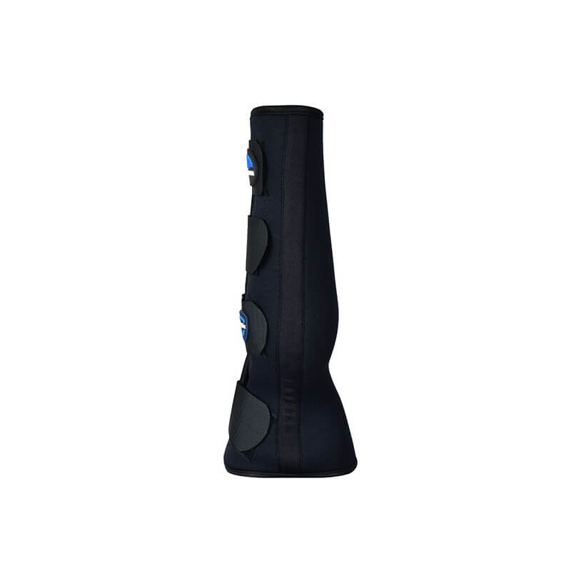 Weatherbeeta Tough-Tec Turnout Boots Black: ventilated neoprene, 3 Velcro straps for comfort.