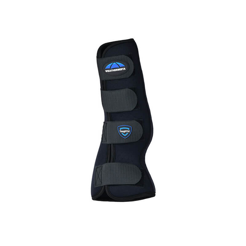 Weatherbeeta Tough-Tec Turnout Boots Black by Weatherbeeta shown on a white background.