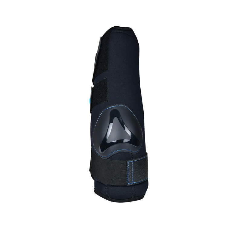 Weatherbeeta Therapy-Tec II Ultra Cool Ice Boots in black, shown from the front with Velcro straps.