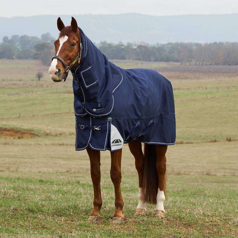 Weatherbeeta Comfitec Ultra Detach-A-Neck Medium Light Weight Turnout Rug 100g Navy