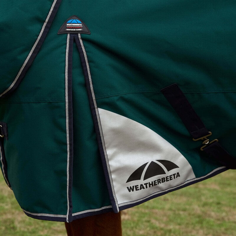 Weatherbeeta Comfitec Plus Dynamic Turnout Rug Detach-A-Neck Heavy Weight 360G Forest Green/Navy