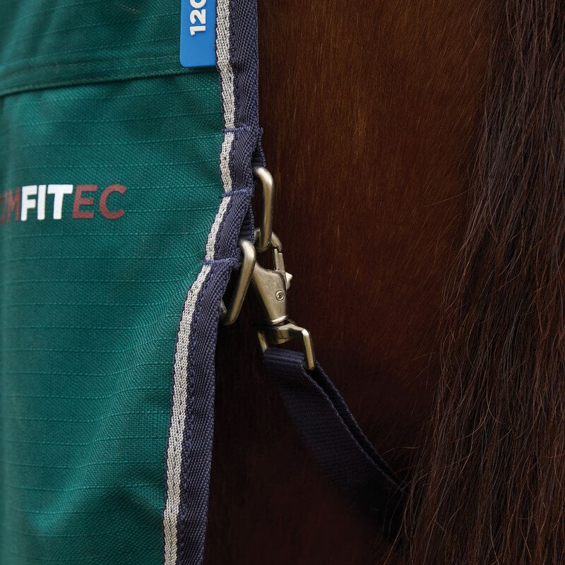Weatherbeeta Comfitec Plus Dynamic Turnout Rug High Neck Light Weight 0G Forest Green/Navy