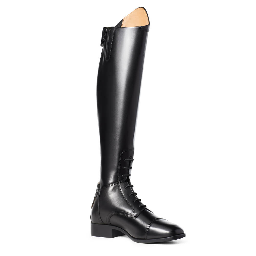 Ariat Palisade Tall Riding Boots in black with laces and side zipper.