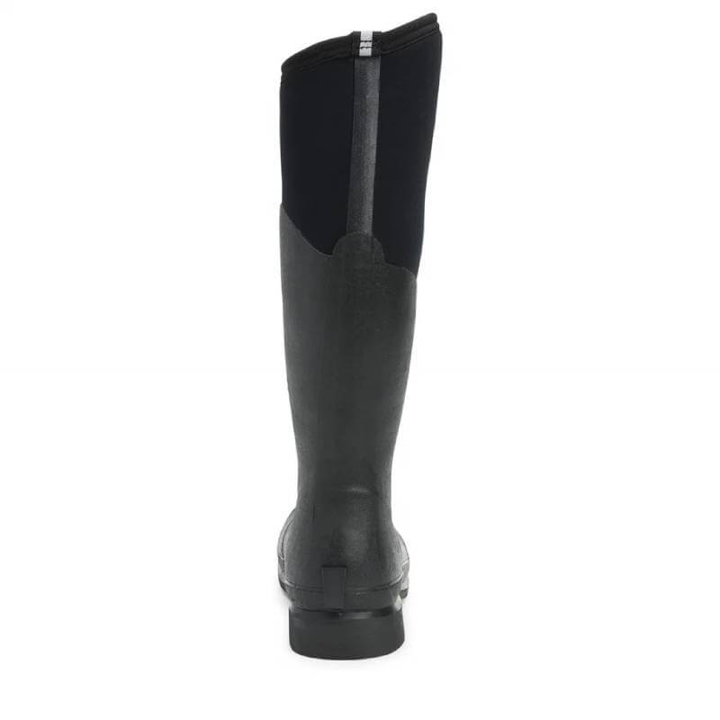 Muckboot Colt Ryder Boots in black, shown from the back against a white background.