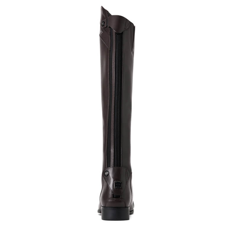 Ariat Palisade Tall Riding Boots in Cocoa full-grain leather with a back zipper.