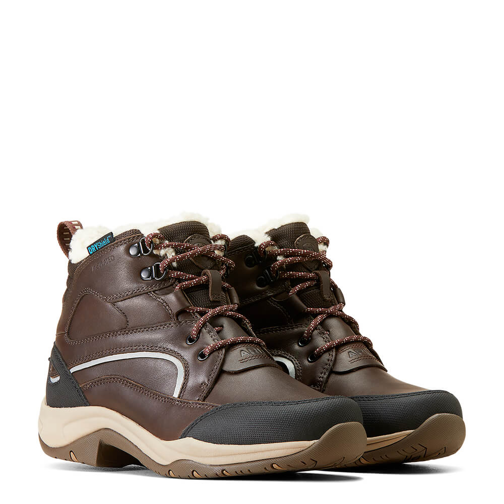 Ariat Telluride H2O Insulated dark brown women's boot with fleece-shearling lining.