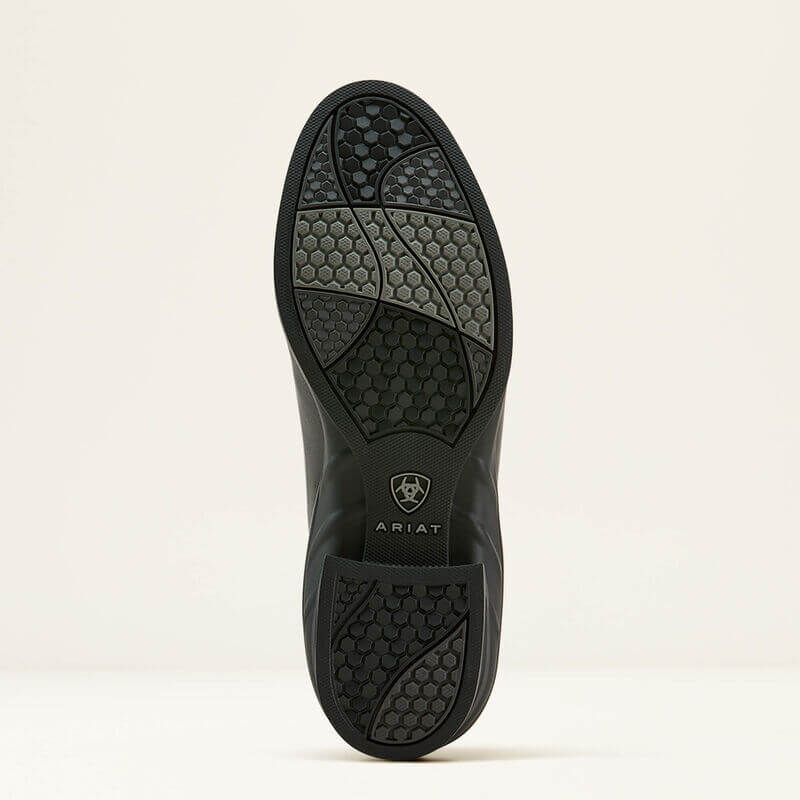 Textured black sole, ideal for Ariat Womens Heritage Zip Paddock Boot by Ariat.