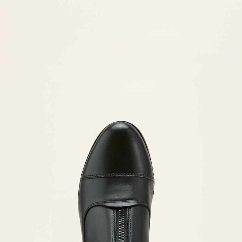Ariat Womens Heritage Zip Paddock Boot Black shown from above on a plain light background.
