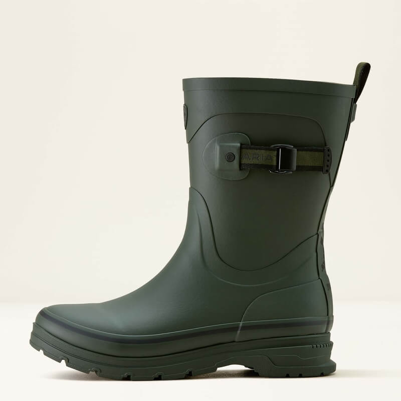 Ariat Kelmarsh Mid Dark Olive boot offers all-day comfort and style on a plain light background.