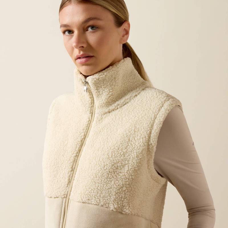 Ariat Womens Laviolette Full Zip Gilet Almond Milk