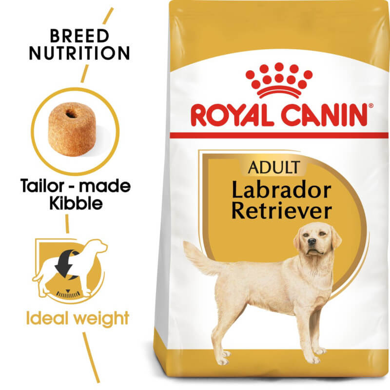 Royal Canin Labrador Retriever dog food for weight management and joint support.