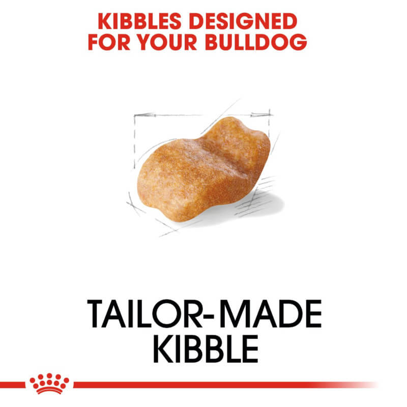 Royal Canin Bulldog kibble supports joints and digestion for adult Bulldogs.