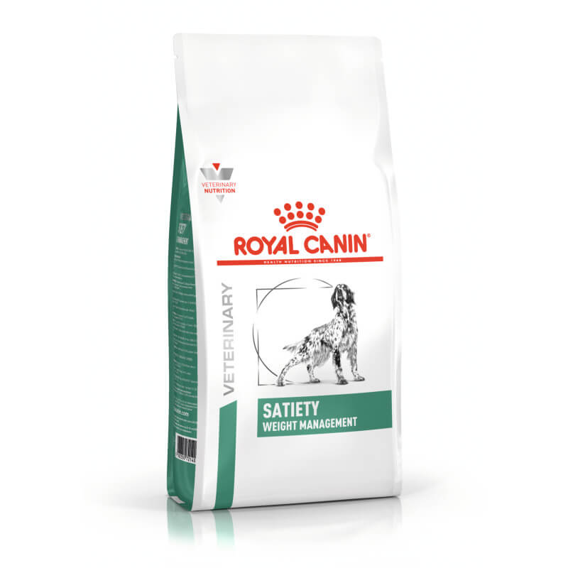 Royal Canin Veterinary Satiety Dry Dog Food for dogs, weight management formula.