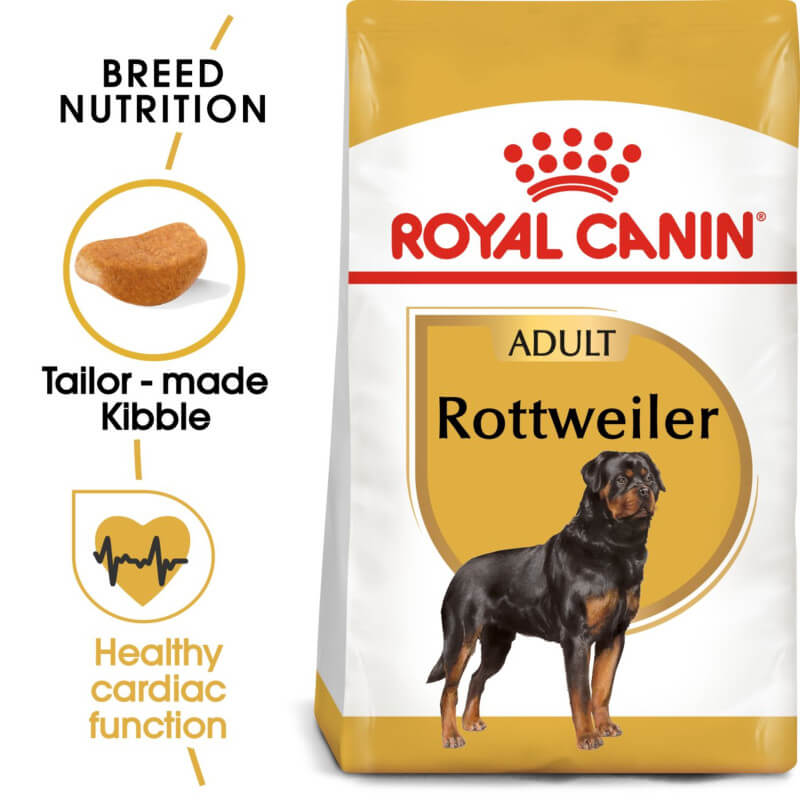Royal Canin Rottweiler dog food supports joints and maintains muscle health.