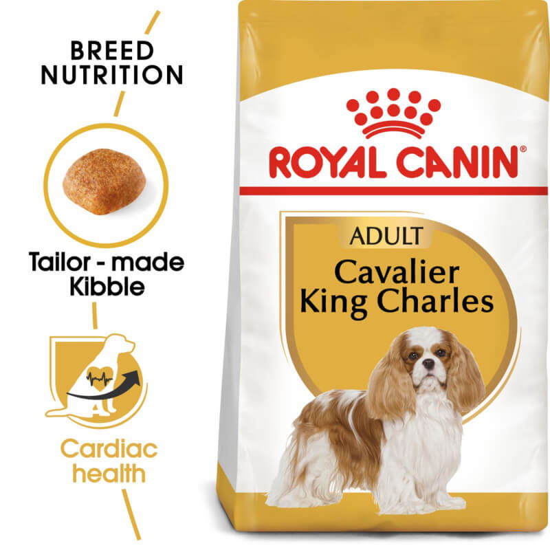 Royal Canin Cavalier King Charles dry dog food for adult dogs.