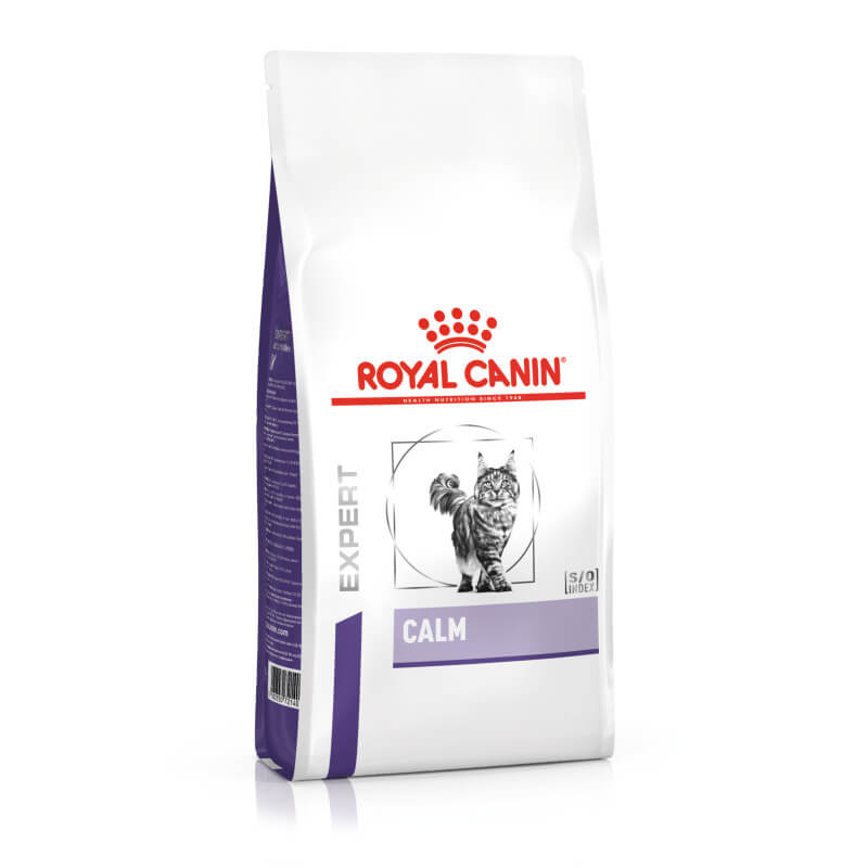 Royal Canin Veterinary Feline Calm Adult Dry Cat Food offers calming support for adult cats.