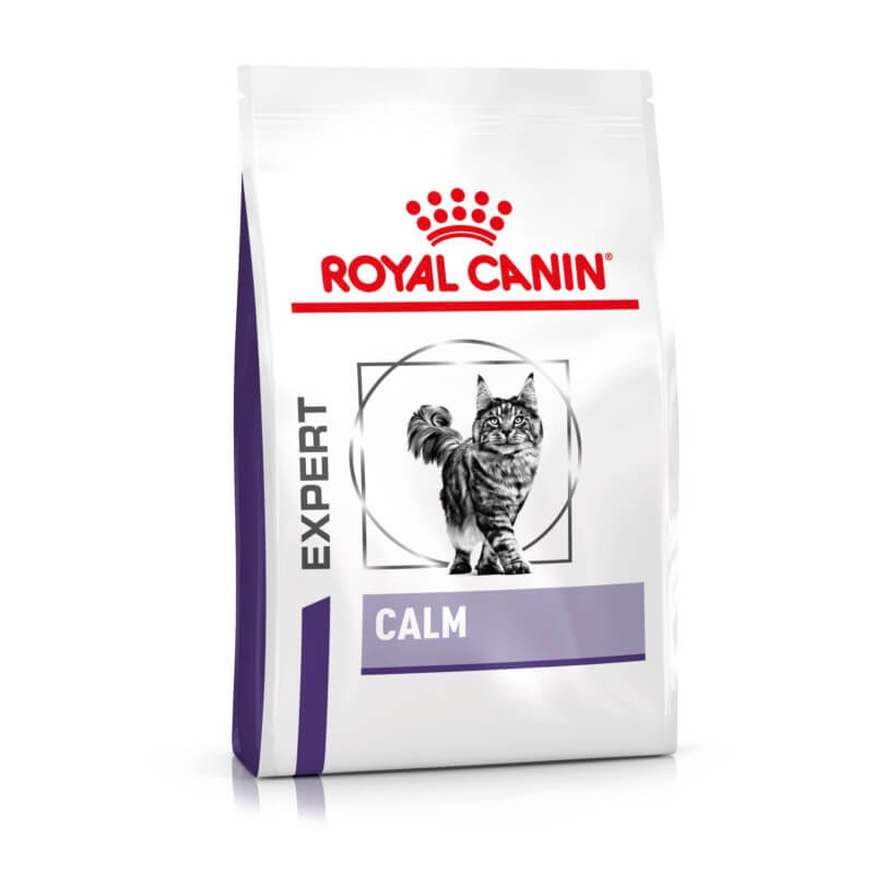 Royal Canin Veterinary Feline Calm Adult Dry Cat Food offers calming support for adult cats.