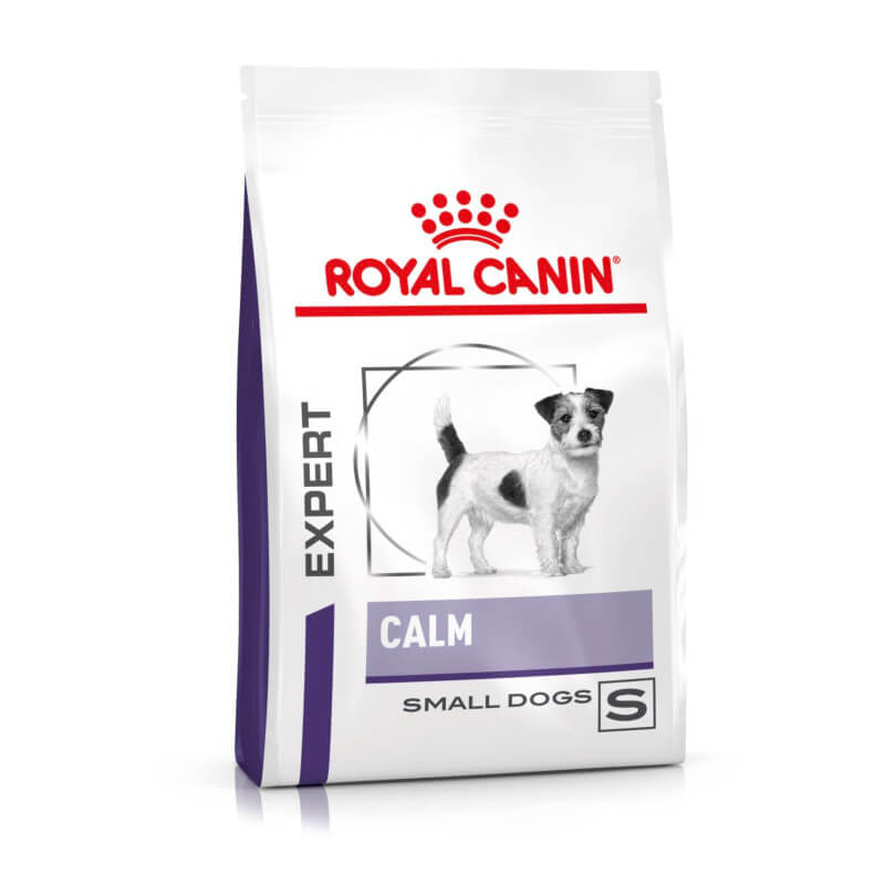 Royal Canin Veterinary Calm Adult Dry Small Dog Food 4kg for calming support in small dogs.