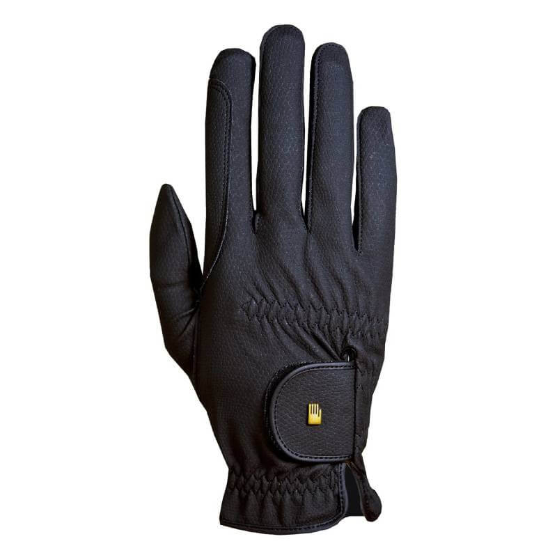 The Roeckl Grip Glove by Roeckl is a brown leather equestrian glove with a buttoned wrist.