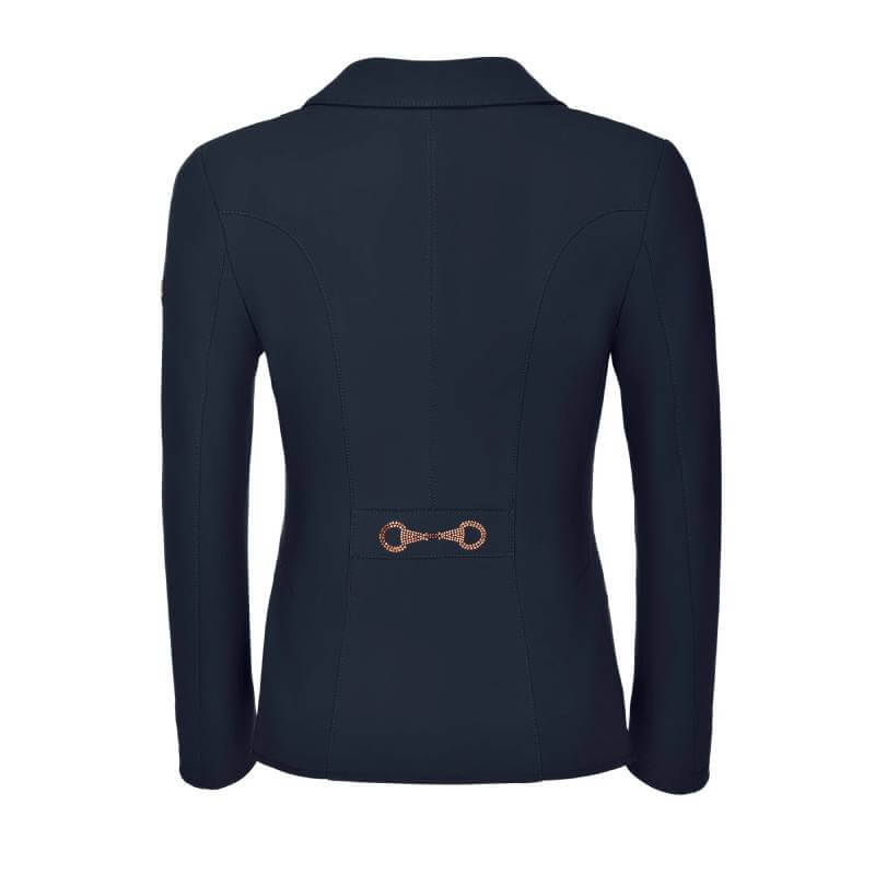 Pikeur Manila Show Jacket Nightblue with copper buttons and zippered pockets.