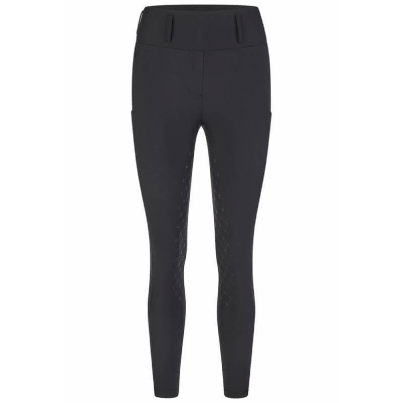 Eskadron Heritage Cosy Riding Tights: black, high-waisted, 4-way stretch, belt loops, stitching.