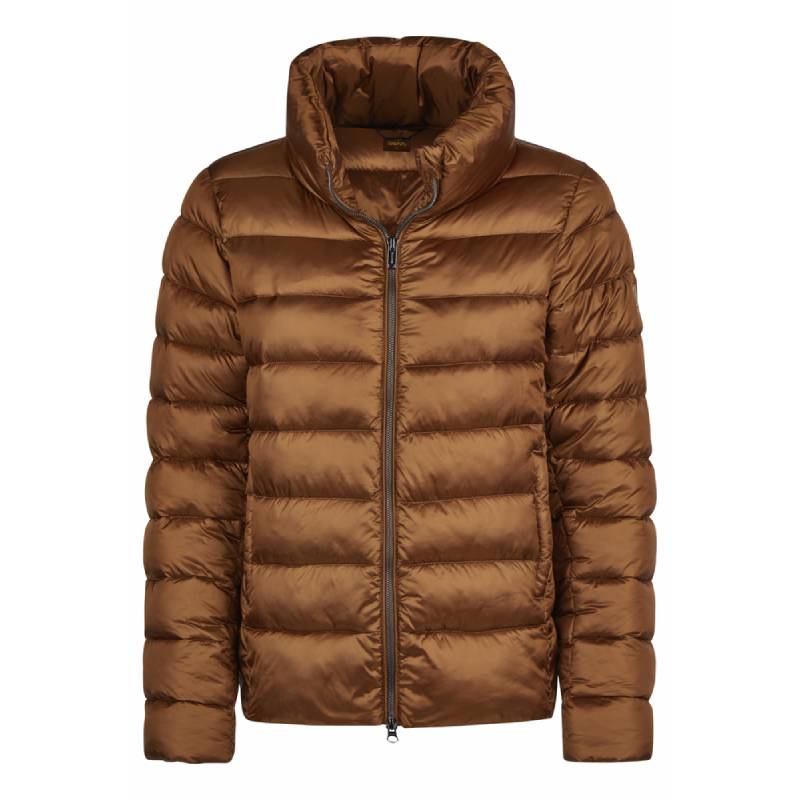Eskadron Heritage Quilt Jacket Almond: shiny nylon, front zipper, high collar by Eskadron.