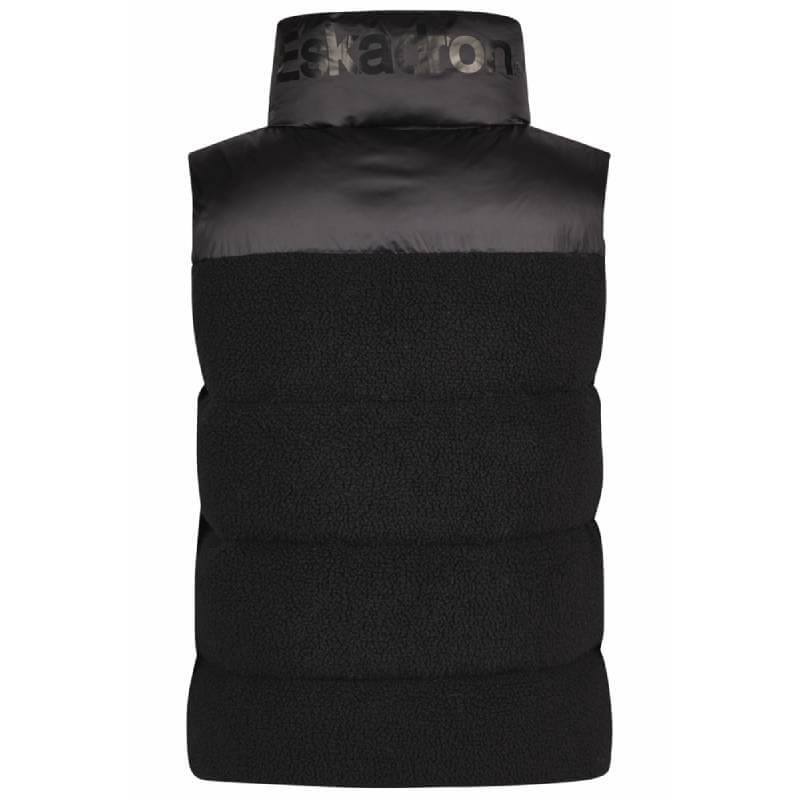 Eskadron Heritage Quilt Waistcoat Teddy Black: sleeveless, zip front, textured fabric.