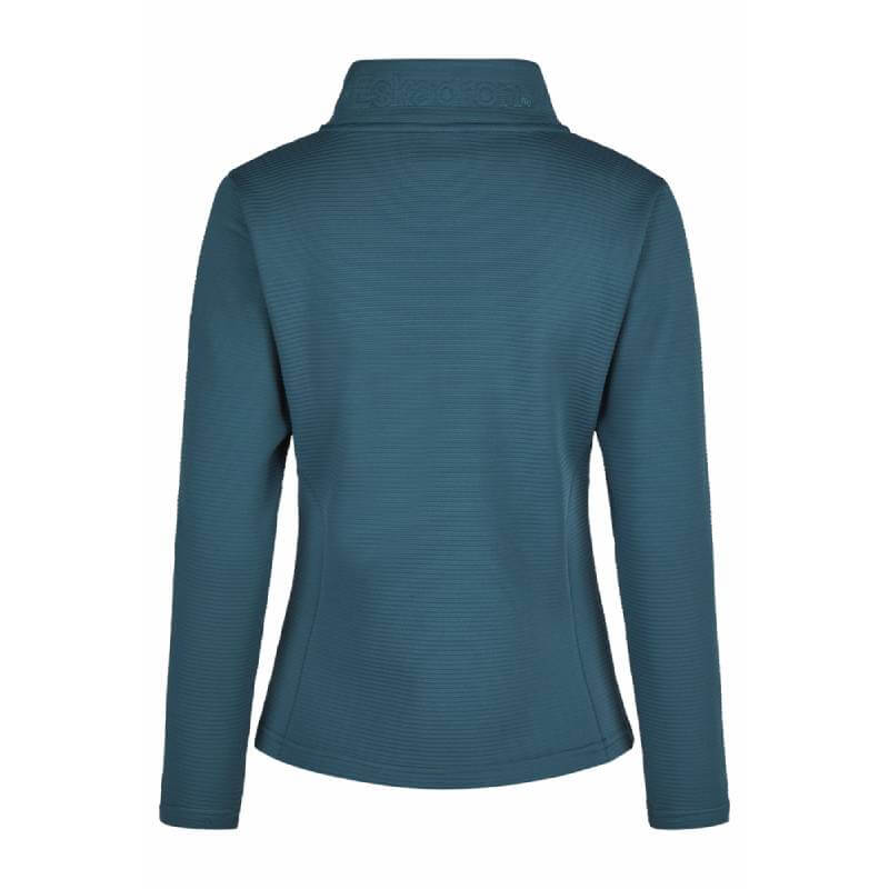 Eskadron Heritage Zip-Shirt in vintage green with long sleeves and a high collar.